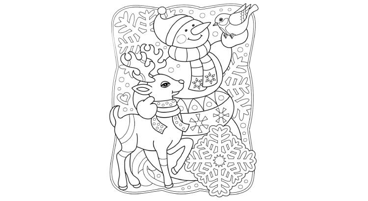 Новогодние раскраски для детей распечатать