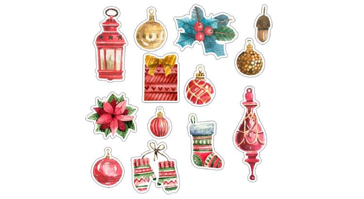 Новогодние высечки для скрапбукинга