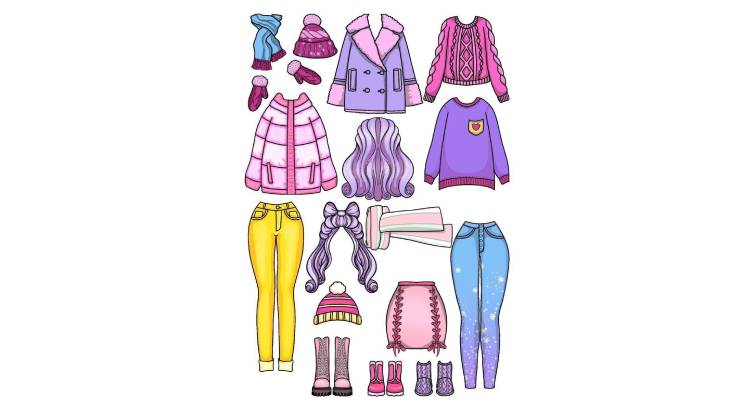 Бумажные куклы с одеждой распечатать на A4