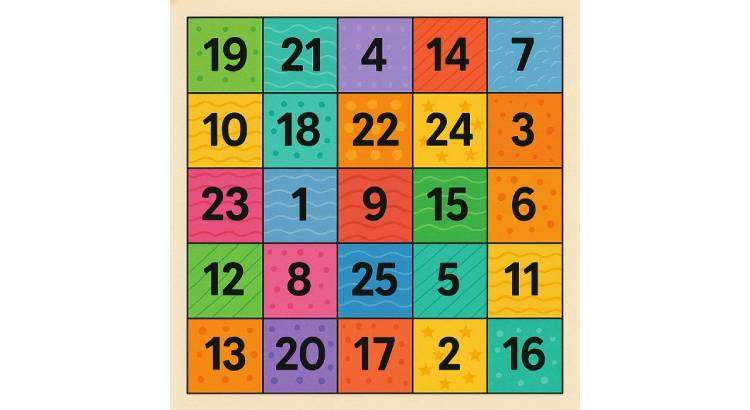 Таблица Шульте распечатать на A4