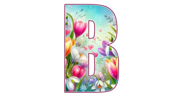 Красивые большие буквы ВЕСНА